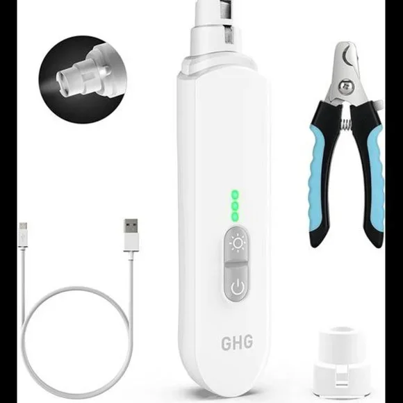 🐶Dog Nail Grinder Professional LED Lighting 3-Speed Rechargeable Pet Trimmer